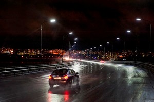 Kuva 2: Murmanskin kaupunki iltavalaistuksessa. Kuvaaja Hannu Vanhanen.