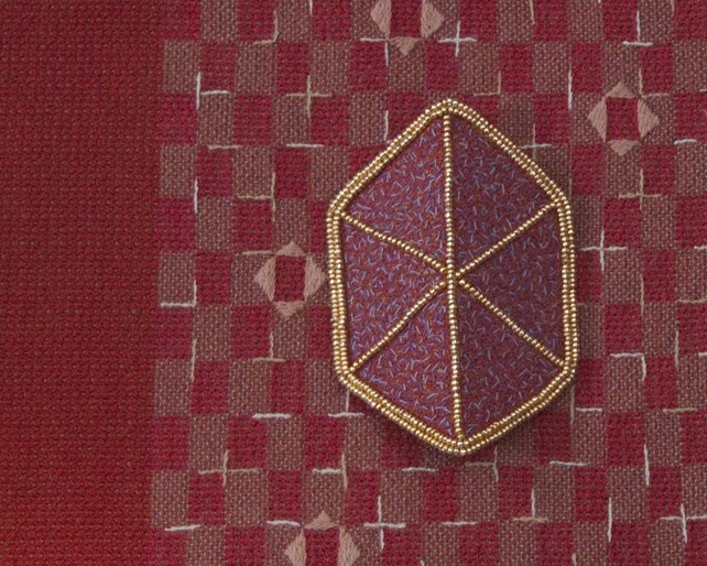 Punainen kirjaliina, yksityiskohta. Kuva Sirpa Päivinen.